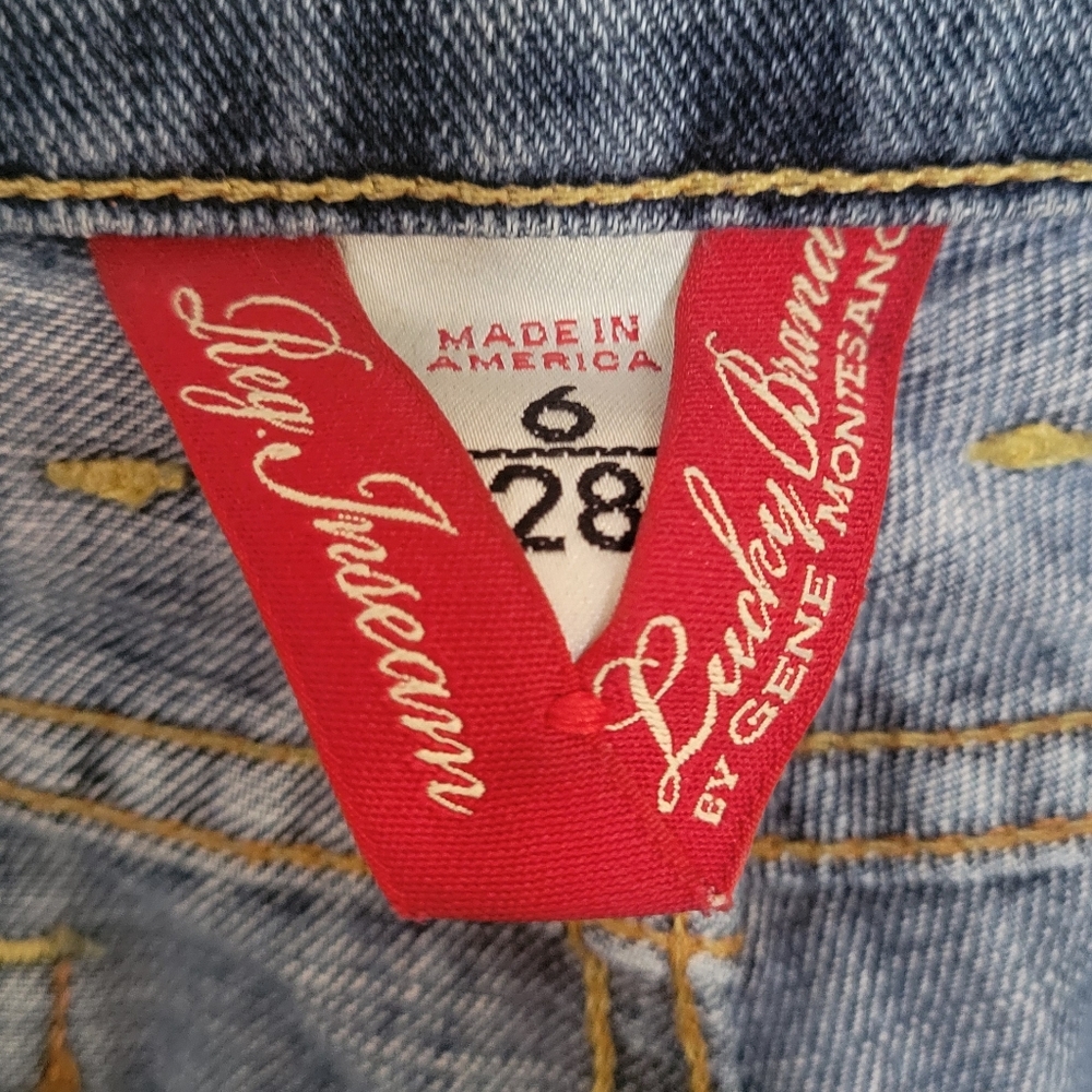 LUCKY BRAND Sundown Straight Leg Blue Jeans Size 6/28 - Picture 4 of 7